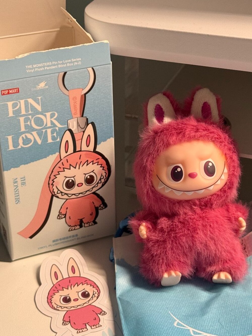Labubu Keychain - Rose Pink